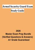 Armed Security Guard Exam Study Guide PDF &vert; Practice Questions&comma; Answers & Security License Exam Review 2026
