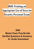 BSIS Training on Appropriate Use of Force for Security Personnel Exam PDF &vert; Study Guide&comma; Practice Questions & Exam Review 2026