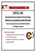 Pass PSYC 140 Module 4 Exam &ndash; &lpar;2026&rpar; Actual Questions with Verified Answers &vert; Developmental Psychology &lpar;Portage Learning&rpar; &vert; Take & Pass the Exam