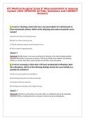 ATI Medical-Surgical Exam 8&colon; Musculoskeletal & Immune&NewLine;System 2026 UPDATED ACTUAL Questions and CORRECT&NewLine;Answers