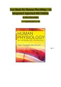 Test Bank for Human Physiology&colon; An Integrated Approach 8th Edition by Dee Silverthorn &vert; Graded Quiz & Answers