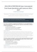 HEALTHSTREAM JANE ASSESSMENT TEST 2026&sol;2027 &vert; Actual Exam Questions & Verified Expert Answers &vert; Pass Guaranteed - A&plus; Graded&NewLine;&NewLine;