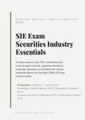 SIE EXAM 2026&sol;2027 &vert; 75 Questions & 100&percnt; Verified Answers &vert; FINRA-Aligned Latest Version &vert; Pass Guaranteed - A&plus; Graded&NewLine;&NewLine;