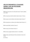 HESI&lowbar;LPN&lowbar;FUNDAMENTALS&lowbar;2&lowbar;EXAM&lowbar;BASIC&lowbar;NURSING&lowbar;CARE&lowbar;AND&lowbar;PROCEDURES&lowbar;BREAKDOWN