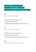 MEDITECH COMPREHENSIVE EXAMINATION TEST COMPLETE QUESTIONS WITH ACCURATE SOLUTIONS&period;pdf&NewLine;&NewLine;