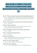 MED-SURG 2 JERSEY COLLEGE PRACTICE EXAMINATION 2026 QUESTIONS WITH ANSWERS GRADED A&plus;&period;pdf&NewLine;&NewLine;