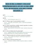 MED-SURG 2 JERSEY COLLEGE COMPREHENSIVE STUDY GUIDE 2026 FULL QUESTIONS AND SOLUTIONS GRADED A&plus;&period;pdf&NewLine;&NewLine;