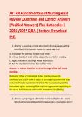 ATI RN Fundamentals of Nursing Final Review &ndash; Questions and Verified Answers with Detailed Rationales &vert; 2026&sol;2027 Q&A &vert; Instant Download PDF