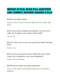 MENDIX ACTUAL EXAM FULL QUESTIONS AND CORRECT ANSWERS GRADED A PLUS