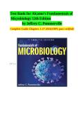 Test Bank for Alcamo&rsquo;s Fundamentals of Microbiology 12th Edition by Jeffrey C&period; Pommerville &vert; Complete Guide Chapters 1-27 Questions and Answers