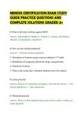 MENDIX CERTIFICATION EXAM STUDY GUIDE PRACTICE QUESTIONS AND COMPLETE SOLUTIONS GRADED A&plus;&period;pdf&NewLine;&NewLine;