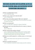 MENDIX RAPID DEVELOPER ACTUAL EXAM PAPER 2026 QUESTIONS WITH ANSWERS GRADED A&plus;&period;pdf&NewLine;&NewLine;