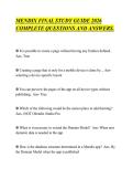 MENDIX FINAL STUDY GUIDE 2026 COMPLETE QUESTIONS AND ANSWERS&period;pdf&NewLine;&NewLine;