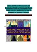 Test Bank for Foundations for Population Health in Community&sol;Public Health Nursing 6th Edition by Marcia Stanhope & Jeanette Lancaster &vert; Complete Chapters with Questions&comma; Answers and Rationales