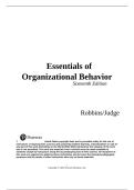 Test Bank for Essentials of Organizational Behavior 16th Edition by Stephen P&period; Robbins & Timothy A&period; Judge &vert; Questions and Answers 2027&NewLine;