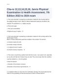 Cha-rs 12&comma;13&comma;14&comma;15&comma;16&comma; Jarvis Physical Examination Health Assessment&comma; 7th Edition 2023 to 2024 exam&period;