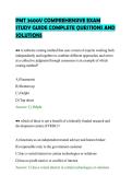 PMT 3600V COMPREHENSIVE EXAM STUDY GUIDE COMPLETE QUESTIONS AND SOLUTIONS&period;pdf&NewLine;&NewLine;