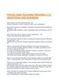 PRAXIS 5206 TEACHING READING K-12  QUESTIONS AND ANSWERS