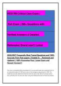 HESI RN Critical Care Exam &vert; Exit Exam &vert; 200&plus; Questions with Verified Answers  2026&sol;2027 Frequently Most Tested Questions and 100&percnt;&NewLine;Accurate From Past papers
