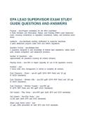 EPA LEAD SUPERVISOR EXAM STUDY GUIDE QUESTIONS AND ANSWERS