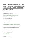 PN 3003 MATERNITY AND PEDIATRICS FINAL 2026 PRACTICE TEST PREMIUM QUESTIONS AND ACCURATE ANSWERS ONE HUNDRED PERCENT CORRECT&period;pdf&NewLine;&NewLine;