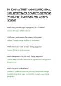 PN 3003 MATERNITY AND PEDIATRICS FINAL 2026 REVIEW PAPER COMPLETE QUESTIONS WITH EXPERT SOLUTIONS AND MARKING SCHEME&period;pdf&NewLine;&NewLine;