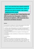 NR 570 MIDTERM EXAM COMMON DIAGNOSIS &MANAGEMENT IN ACUTE CARE PRACTICUM 2026&sol;2027  &vert; WEEKS 1-4 &vert; QUESTIONS AND VERIFIED ANSWERS &lpar;2026&sol;2027 FREQUENTLY TESTED Q&A FROM PAST PAPERS &ndash; MOST EXPECTED QUESTIONS FOR THE EXAM &ndash; MUST KNOW BEFORE THE EXAM&period; VERIFIED