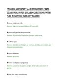 PN 3003 MATERNITY AND PEDIATRICS FINAL 2026 FINAL PAPER SOLVED QUESTIONS WITH FULL SOLUTION ALREADY PASSED&period;pdf&NewLine;&NewLine;