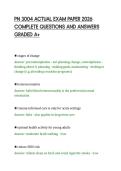 PN 3004 ACTUAL EXAM PAPER 2026 COMPLETE QUESTIONS AND ANSWERS GRADED A&period;