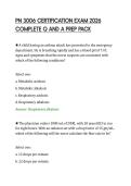 PN 3006 CERTIFICATION EXAM 2026 COMPLETE Q AND A PREP PACK