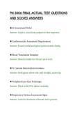 PN 3006 FINAL ACTUAL TEST QUESTIONS AND SOLVED ANSWERS&period;