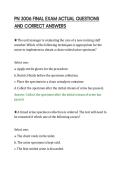 PN 3006 FINAL EXAM ACTUAL QUESTIONS AND CORRECT ANSWERS