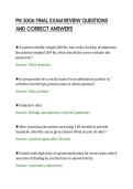 PN 3006 FINAL EXAM REVIEW QUESTIONS AND CORRECT ANSWERS