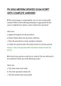 PN 3006 MIDTERM UPDATED EXAM SCRIPT WITH COMPLETE ANSWERS