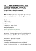 PN 3006 MIDTERM FINAL PAPER 2026 DETAILED QUESTIONS ACCURATE ANSWERS PREMIUM QUALITY