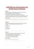 ACHE BOG Exam Actual Questions with&NewLine;Verified Answers & Rationales