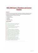 NSG 3500 Exam 2 Questions and Correct&NewLine;Answers