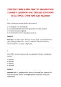 OHIO STATE FIRE ALARM PRACTICE EXAMINATION &NewLine;COMPLETE QUESTIONS AND DETAILED SOLUTIONS &NewLine;LATEST UPDATE THIS YEAR JUST RELEASED