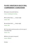 PN 4003 VARIATIONS IN HEALTH FINAL COMPREHENSIVE COURSE REVIEW&period;