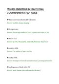 PN 4003 VARIATIONS IN HEALTH FINAL COMPREHENSIVE STUDY GUIDE