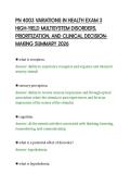 PN 4003 VARIATIONS IN HEALTH EXAM 3 HIGH