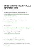 PN 4003 VARIATIONS IN HEALTH FINAL EXAM REVIEW STUDY NOTES