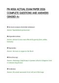 PN 4006 ACTUAL EXAM PAPER 2026 COMPLETE QUESTIONS AND ANSWERS GRADED A