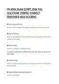 PN 4006 EXAM SCRIPT 2026 FULL SOLUTIONS VERIFIED CORRECT RESPONSES HIGH SCORING