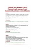 NUR 600 Exam Advanced Clinical&NewLine;Pharmacology & Advanced Health&NewLine;Assessment Questions and Correct Answers