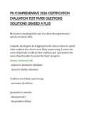 PN COMPREHENSIVE 2026 CERTIFICATION EVALUATION TEST PAPER QUESTIONS SOLUTIONS GRADED A PLUS&period;pdf&NewLine;&NewLine;