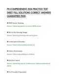 PN COMPREHENSIVE 2026 PRACTICE TEST SHEET FULL SOLUTIONS CORRECT ANSWERS GUARANTEED PASS&period;