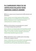 PN COMPREHENSIVE PREDICTOR 180 CERTIFICATION EVALUATION TESTED QUESTIONS COMPLETE ANSWERS
