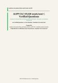 ALPP CLC Exam &ndash; Academy of Lactation Policy and Practice &ndash; 2026&sol;2027 Academic Year &ndash; 100 Questions and Answers for Certified Lactation Counselor Certification