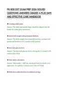PN HESI EXIT EXAM PREP 2026 SOLVED QUESTIONS ANSWERS GRADED A PLUS SAFE AND EFFECTIVE CARE HANDBOOK&period;pdf&NewLine;&NewLine;